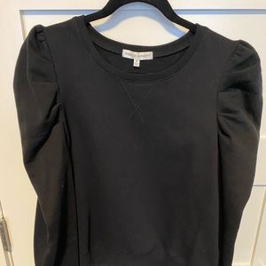 Rebecca Minkoff  black puff sleeve sweatshirt size medium.